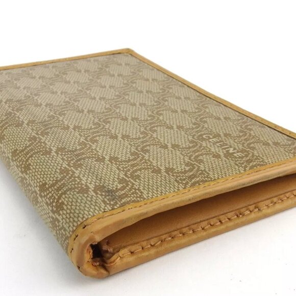 CELINE Case Case Macadam Beige PVC ?~ Leather Authentic Used - Picture 12 of 14